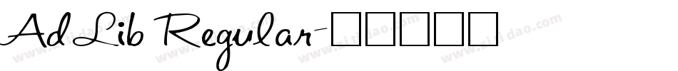 AdLib Regular字体转换